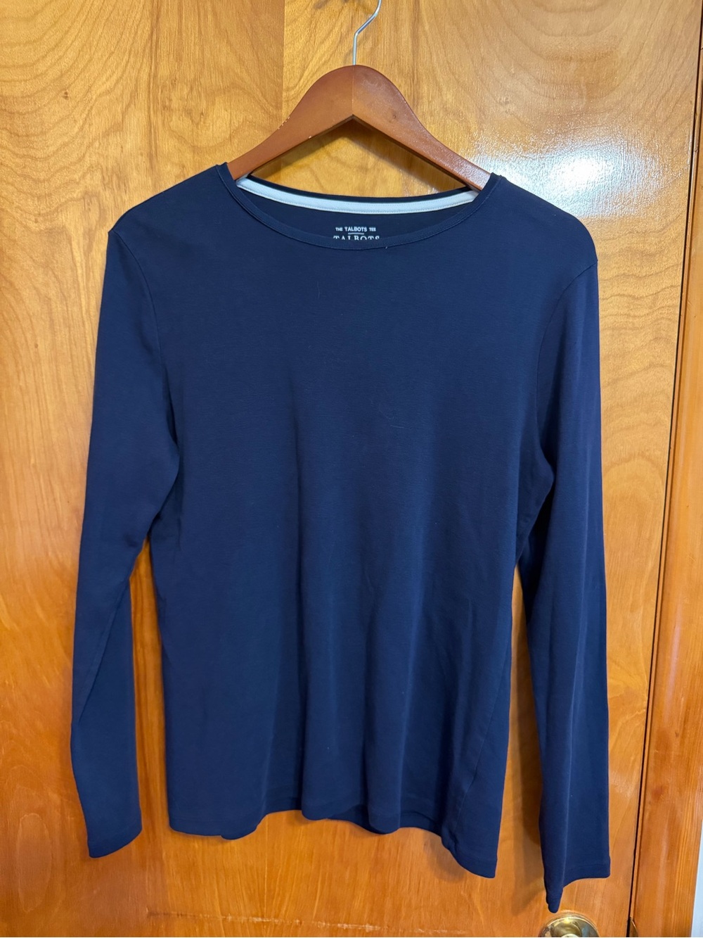 Talbots Navy Long Sleeve Crewneck Tee